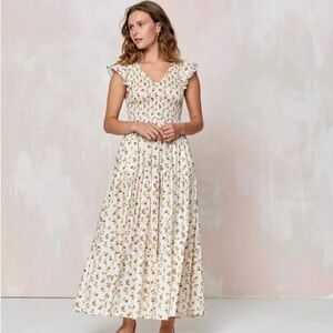 Christy Dawn Bodie Dress in Cream Garden XS